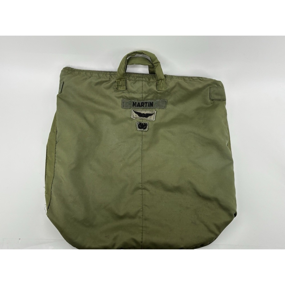 Military Flyers Helmet Bag Patches Olive Green Vintage Vietnam Helicopter Pilot